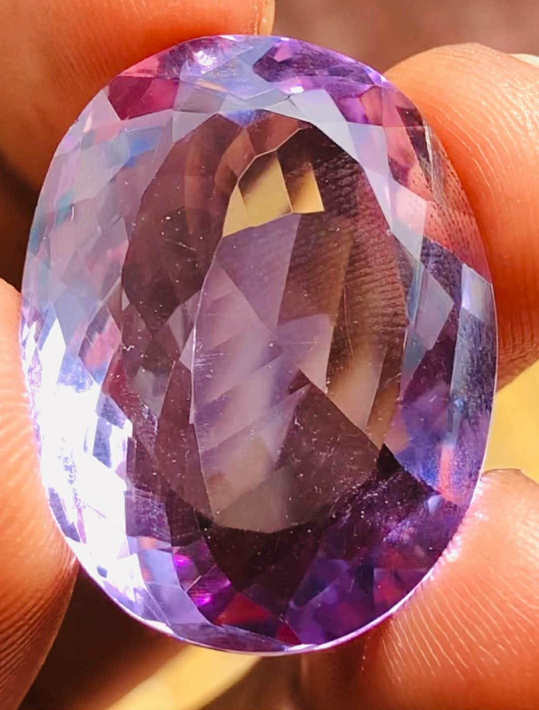 Amazing 30.00 Cts Genuine Amethyst Faceted Loose Gemstone