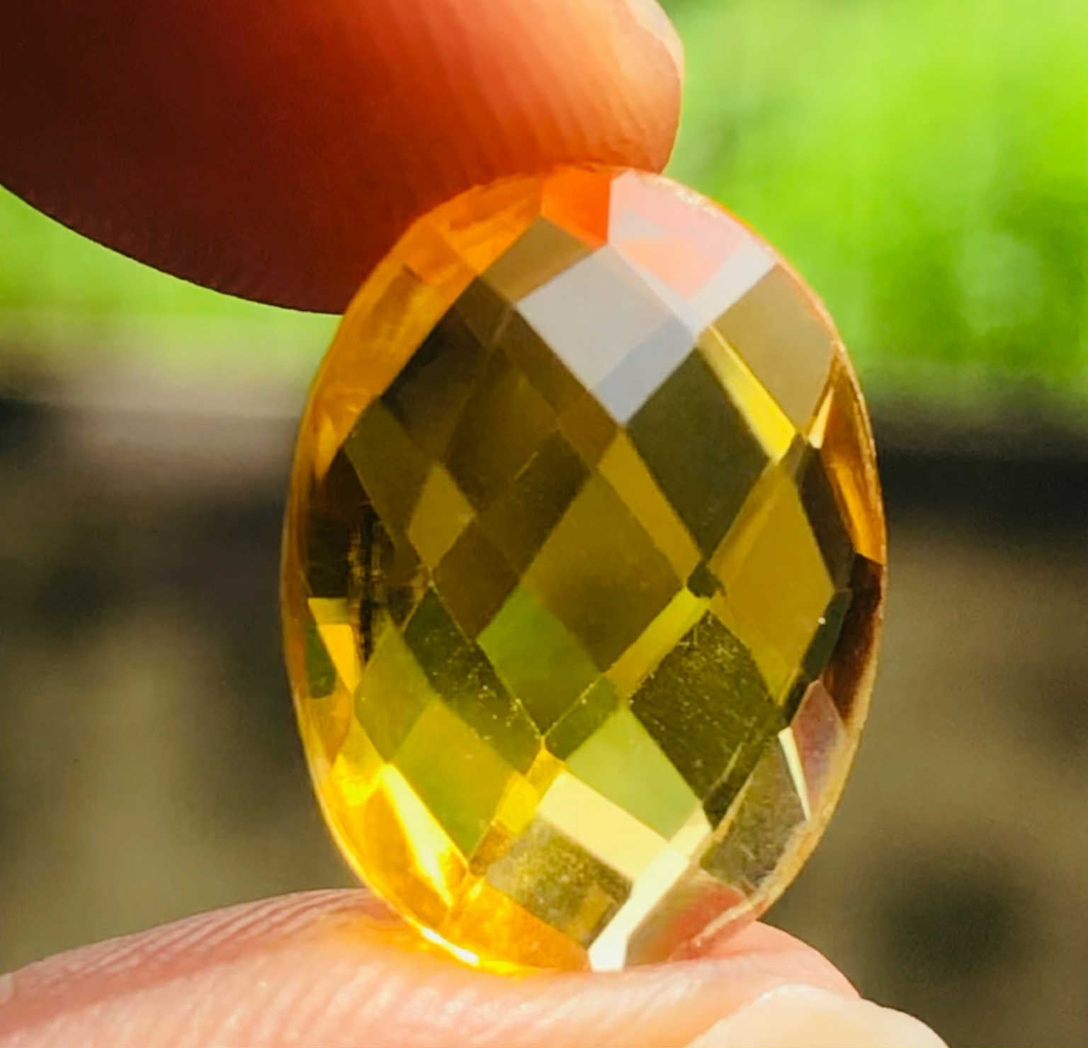 Exclusive 7.00 Cts Genuine Citrine Faceted Loose Gemstone