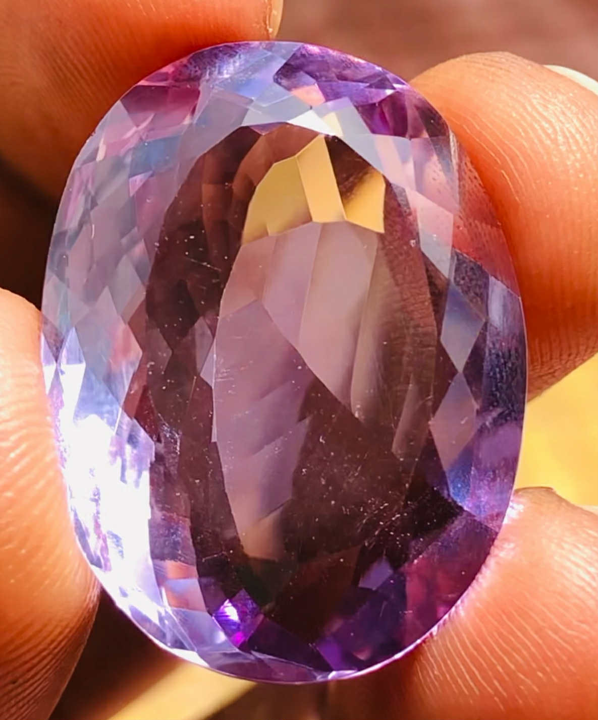 Amazing 30.00 Cts Genuine Amethyst Faceted Loose Gemstone