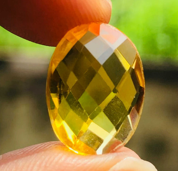 Exclusive 7.00 Cts Genuine Citrine Faceted Loose Gemstone