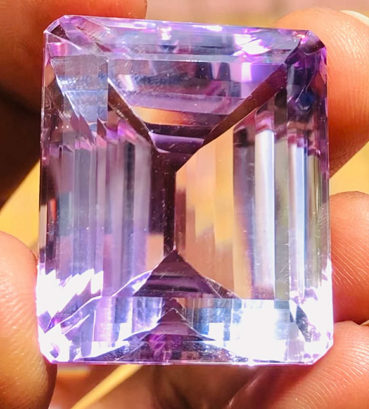 Stunning 132.00 Cts Genuine Amethyst Faceted Loose Gemstone