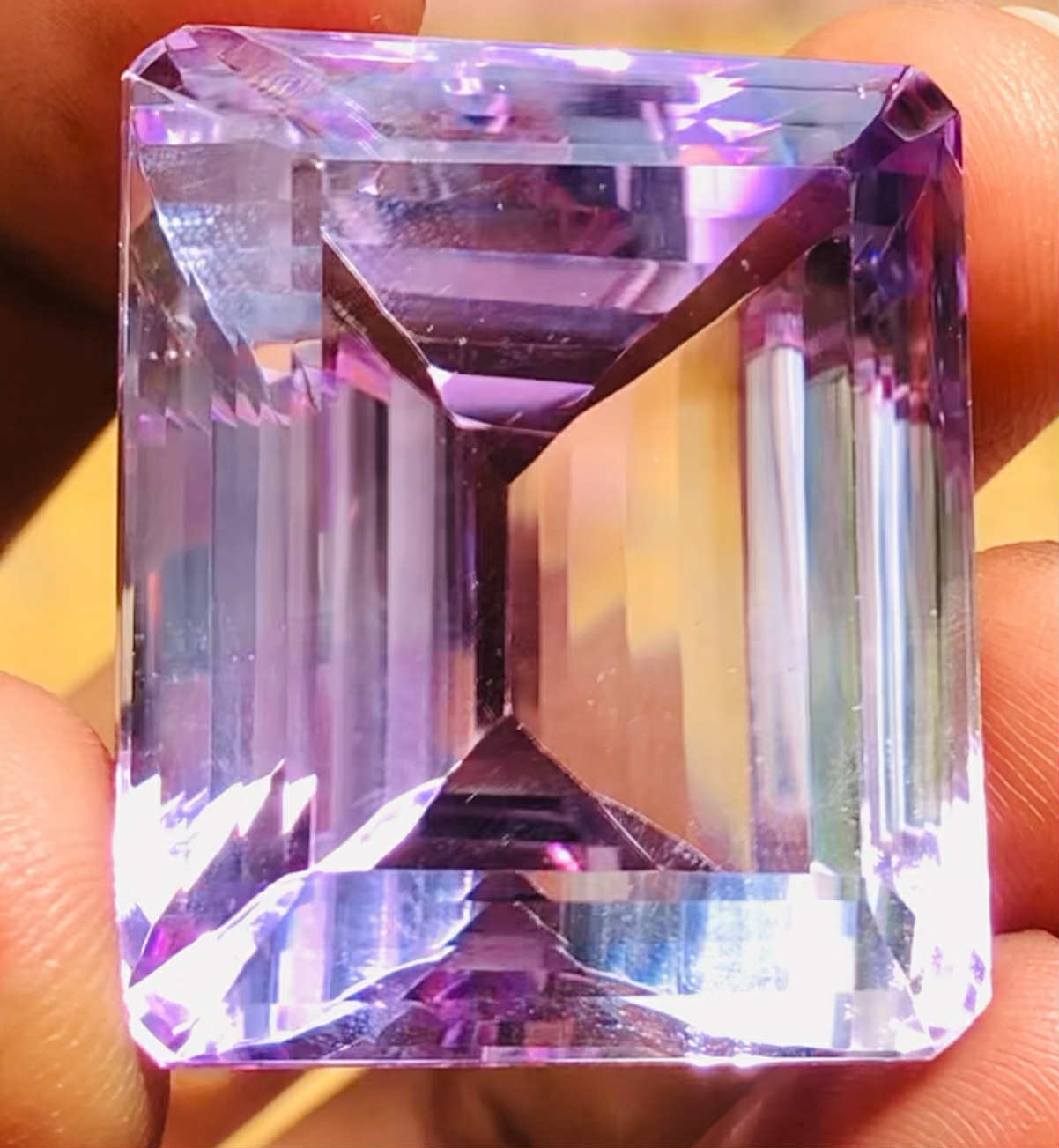 Stunning 132.00 Cts Genuine Amethyst Faceted Loose Gemstone