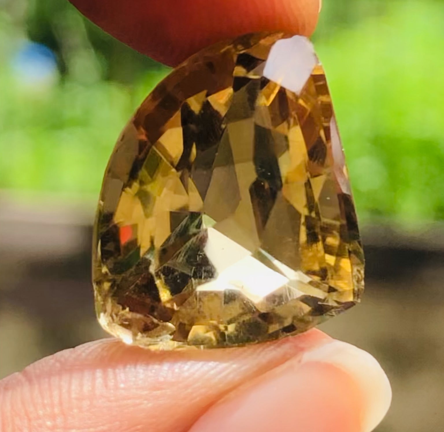 Stunning 16.00 Cts Genuine Citrine Faceted Loose Gemstone
