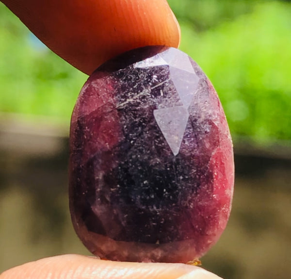 Untreated 19.00 Cts Genuine Ruby Faceted Loose Gemstone