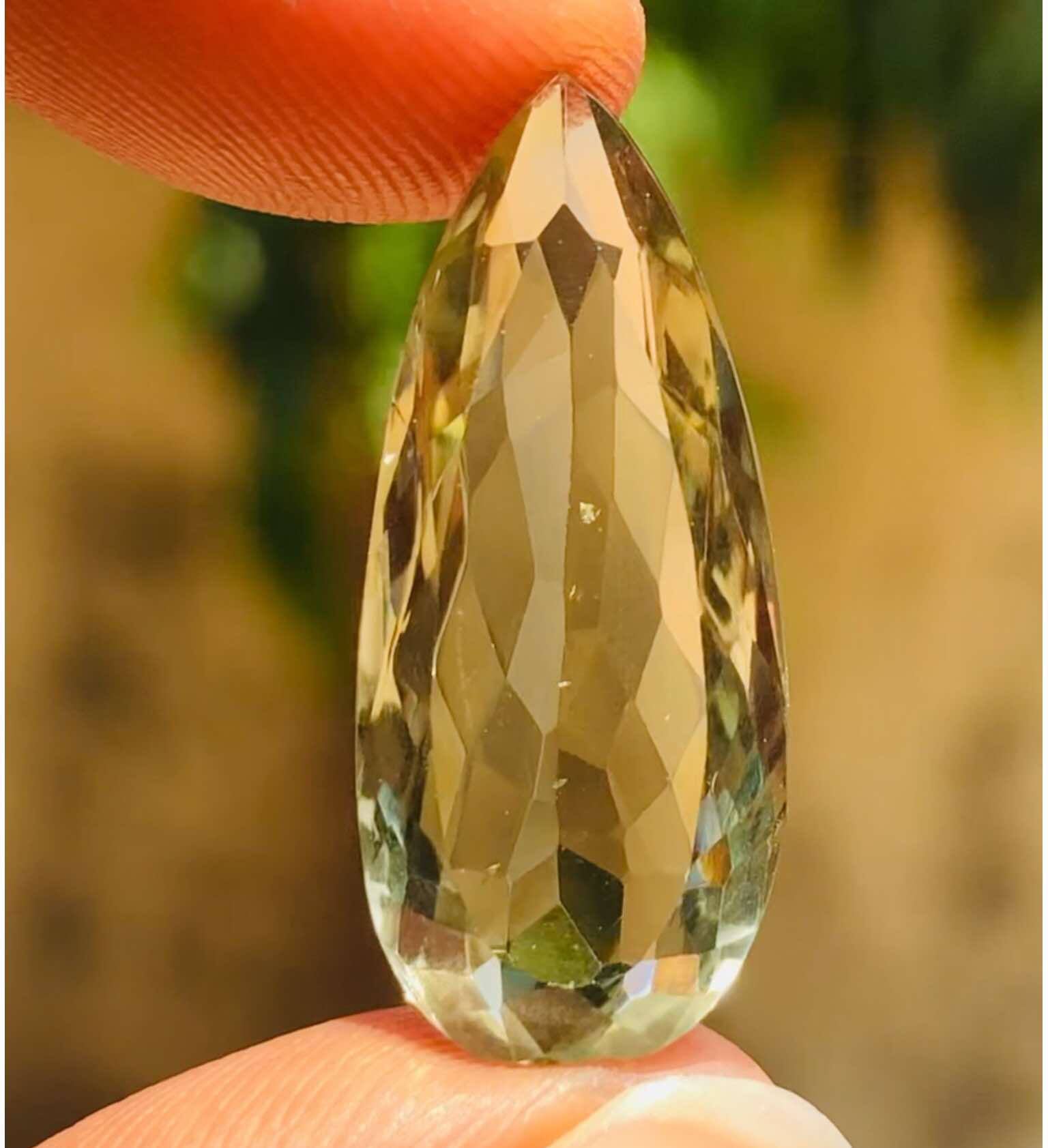Beautiful 12.00 Cts Genuine Prasiolite Faceted Loose Gemstone
