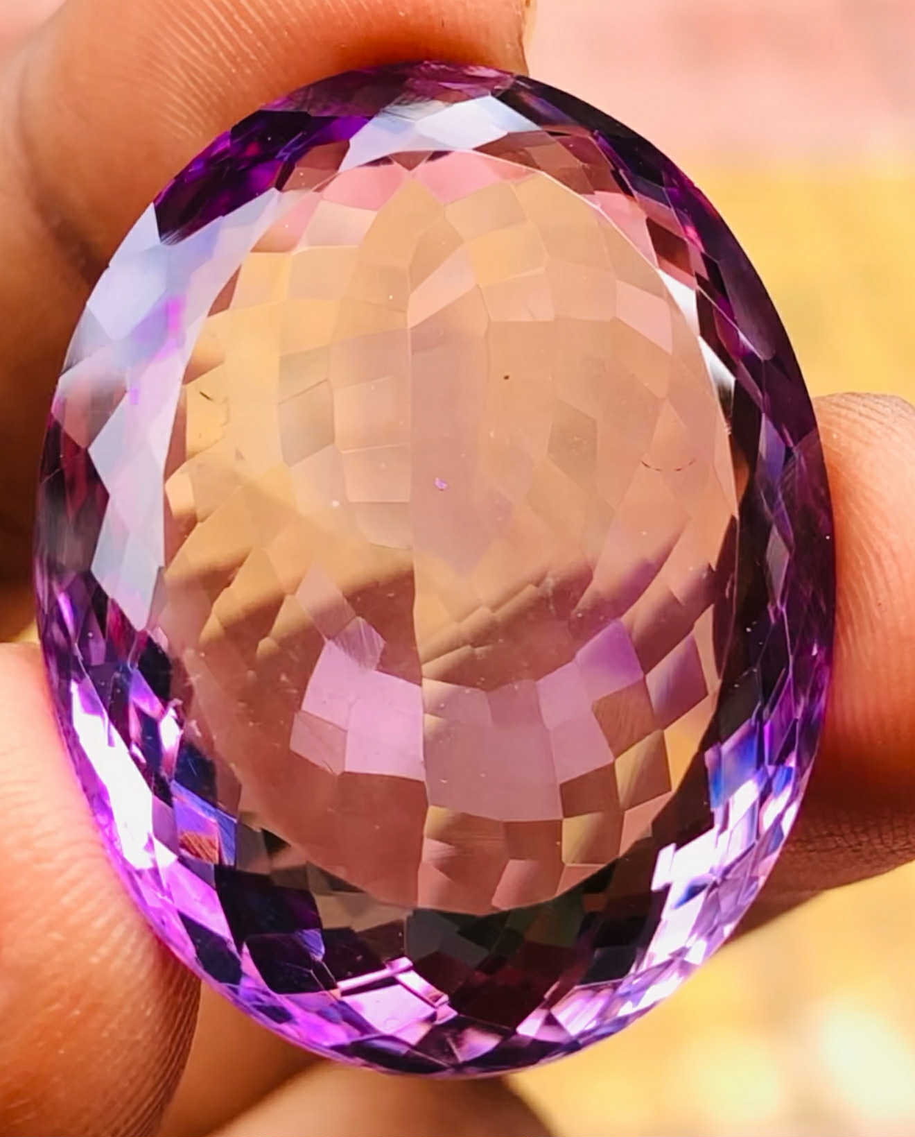 Exclusive 49.00 Cts Genuine Amethyst Faceted Loose Gemstone