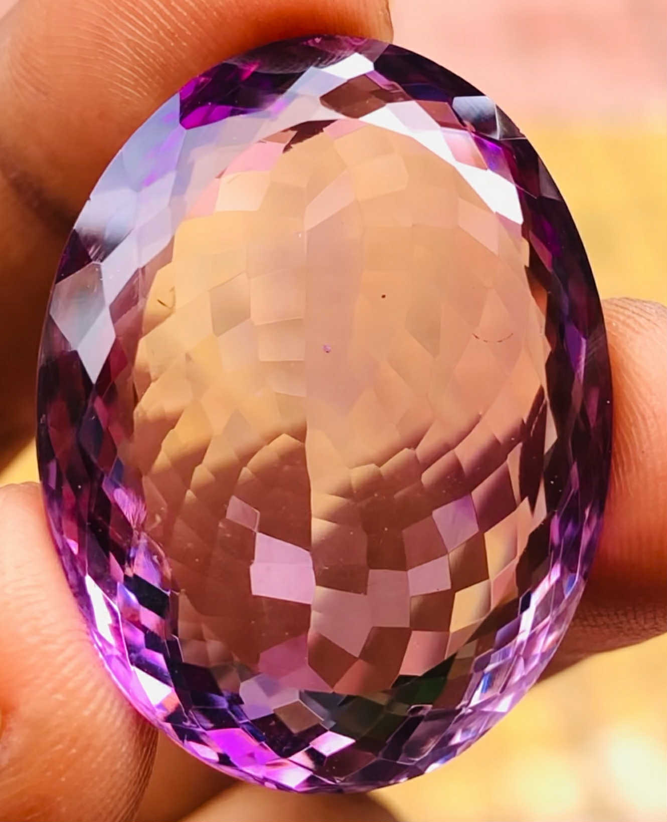 Exclusive 49.00 Cts Genuine Amethyst Faceted Loose Gemstone