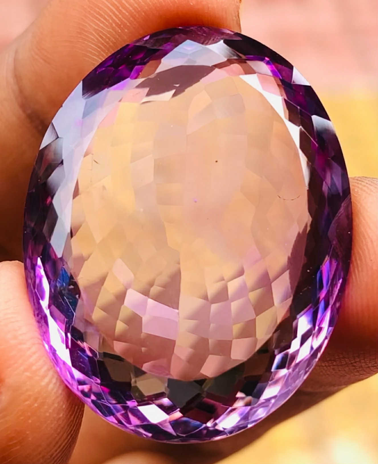 Exclusive 49.00 Cts Genuine Amethyst Faceted Loose Gemstone