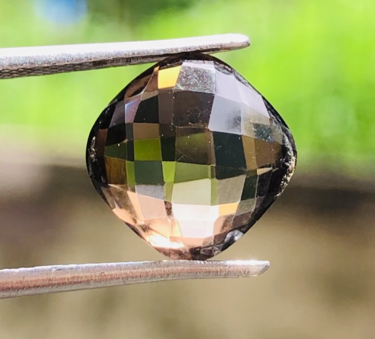 Fabulous 3.00 Cts Genuine Smoky Quartz Faceted Loose Gemstone