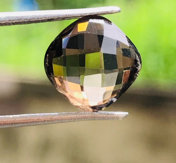 Fabulous 3.00 Cts Genuine Smoky Quartz Faceted Loose Gemstone