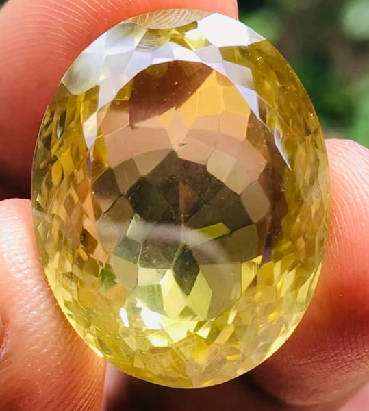 Awesome 38.00 Cts Genuine Citrine Faceted Loose Gemstone