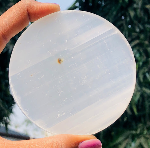 Awful 452.00 Cts Genuine Selenite Gemstone Healing Crystal Coaster