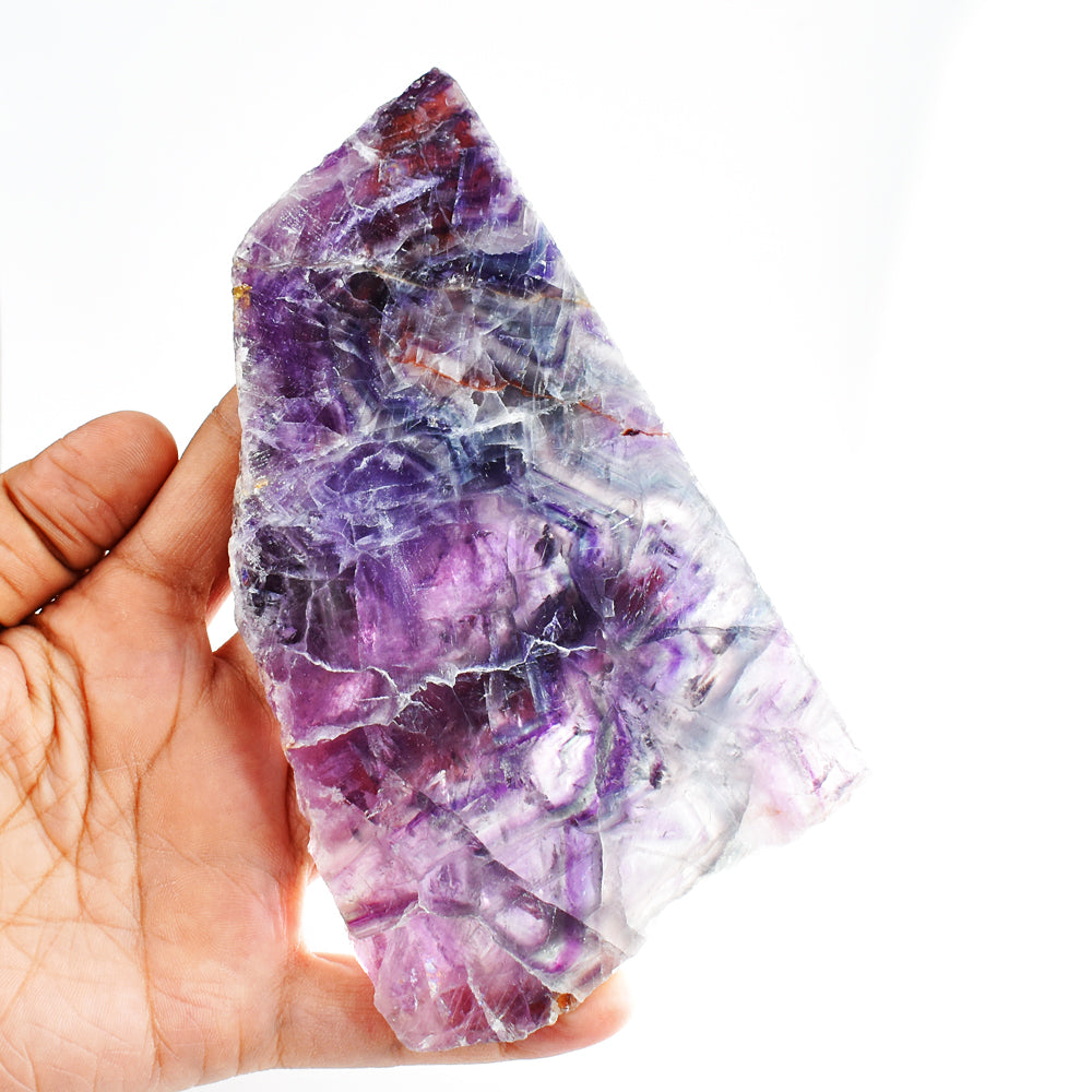 Exclusive 1123.00 Cartas Genuine Multicolor Fluorite Crystal Specimen Gemstone Slice