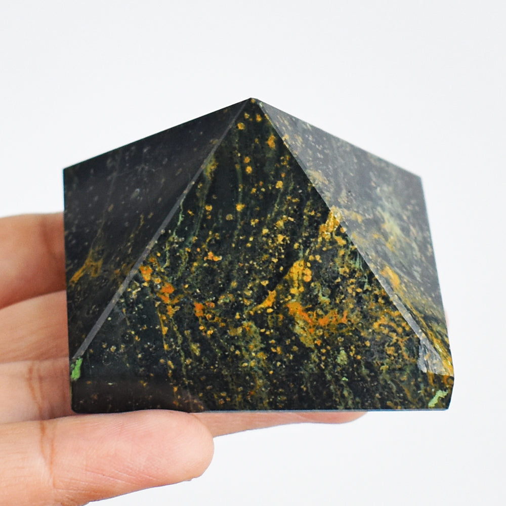 Genuine 610.00 Cts Genuine Kambaba Jasper  Hand Carved  Healing  Pyramid Gemstone