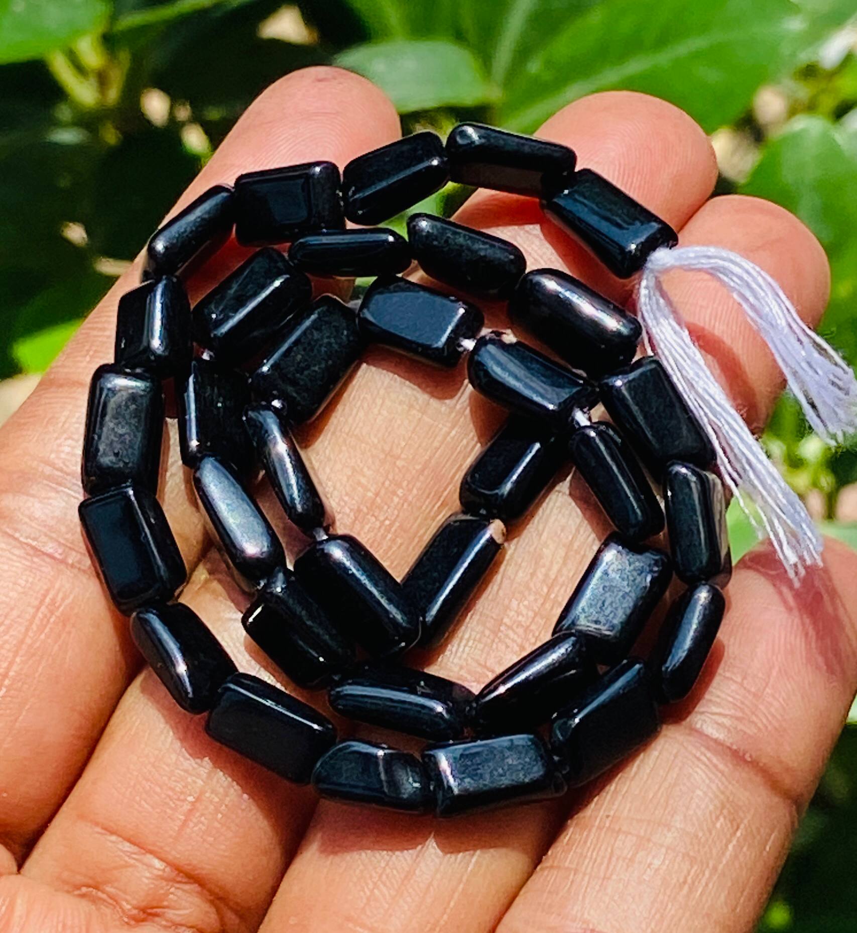 Amazing 50.00 Cts  Genuine Black Spinel Beads Strand