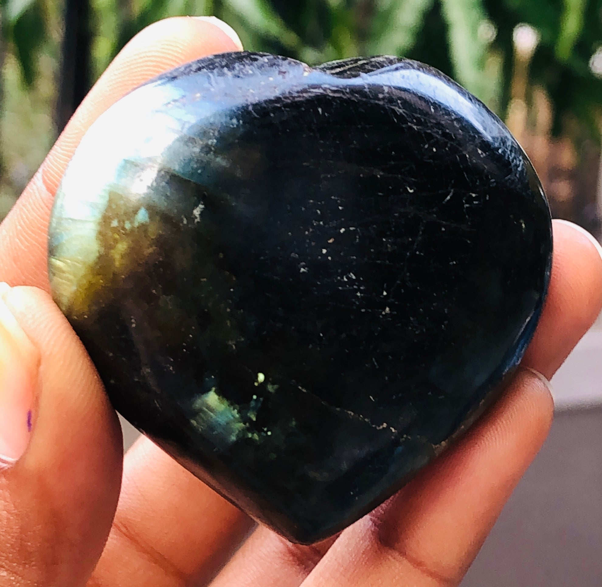 Beautiful 517.00 Cts Genuine Labradorite Crystal Specimen Gemstone Healing Big Heart