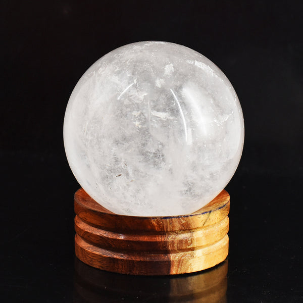 Artisian 1707.00  Carats  Genuine  White Quartz  Hand  Carved  Crystal  Healing  Gemstone  Sphere