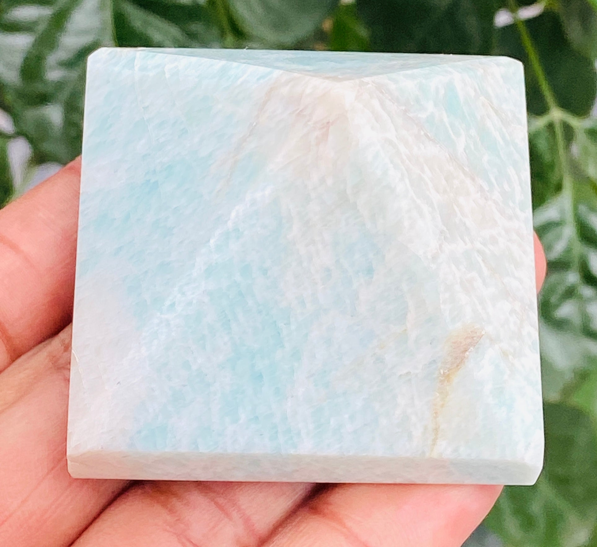 Lovely 469.00 Cts Genuine Amazonite Crystal Specimen Healing Divine Pyramid