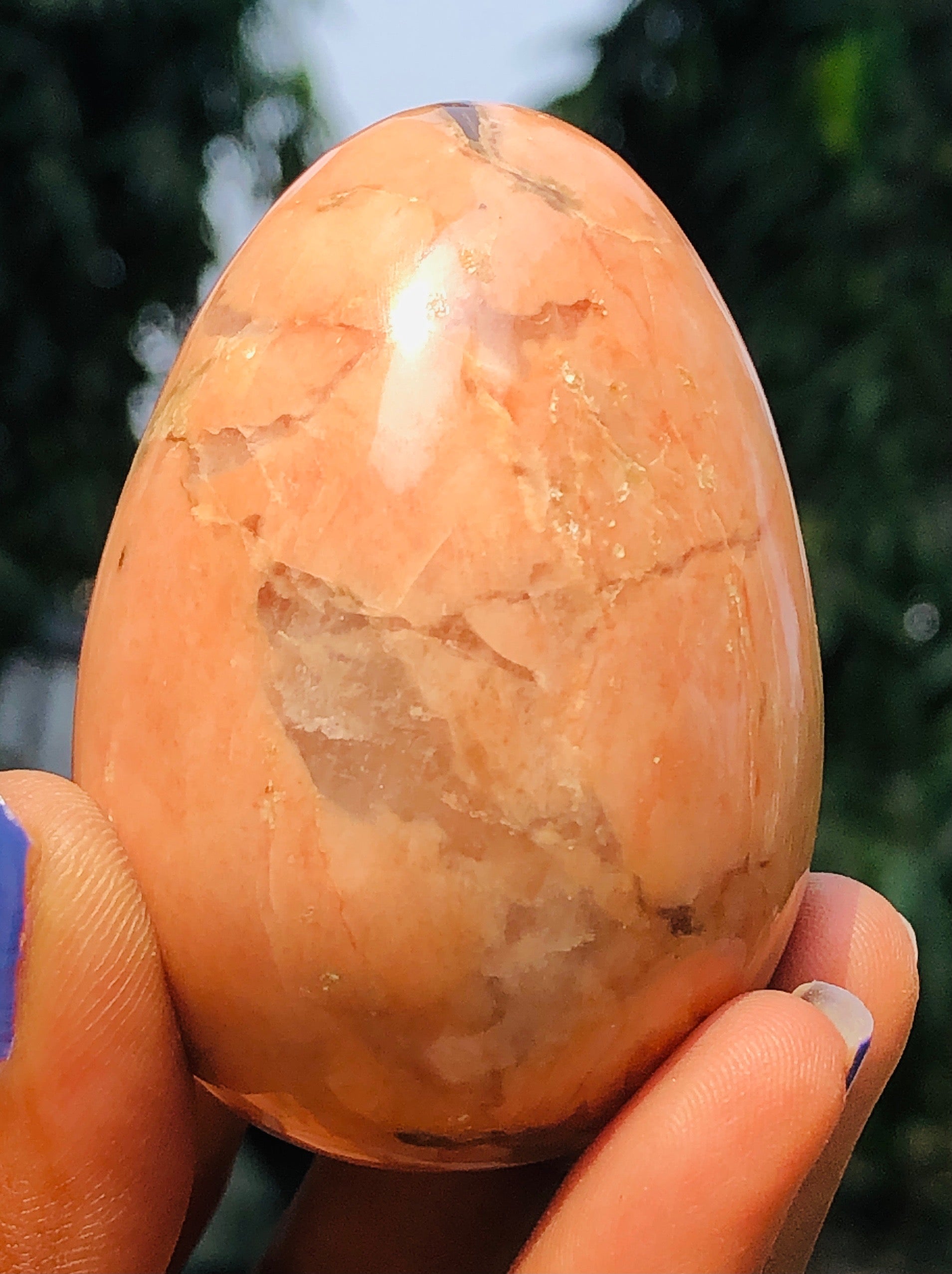 Pleasing 639.00 Cts Genuine Peach Moonstone Crystal Specimen Healing Gemstone Egg