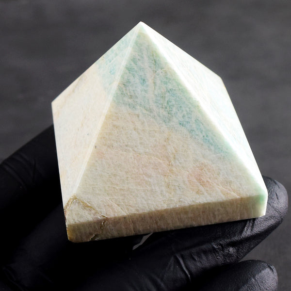 Genuine 541.00 Cts Exclusive Amazonite Healing Crystal Specimen Divine Premium Pyramid