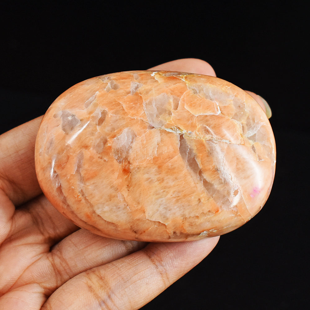 460.00 Carats  Genuine  Peach Moonstone  Hand  Carved  Crystal  Healing  Cabochon