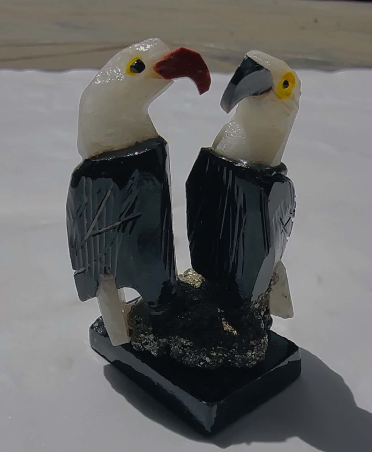 Beautiful 231.00 Cts Genuine Mini  Spinel & Chalcedony Carved Love Bird 2026  Collection