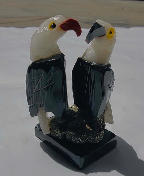 Beautiful 231.00 Cts Genuine Mini  Spinel & Chalcedony Carved Love Bird 2026  Collection