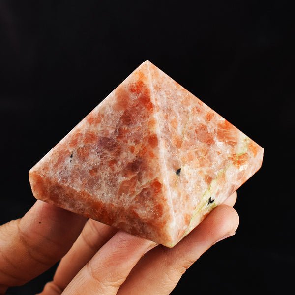 Natural 792.00 Carats  Genuine Sunstone Hand Carved Crystal  Healing Gemstone Pyramid