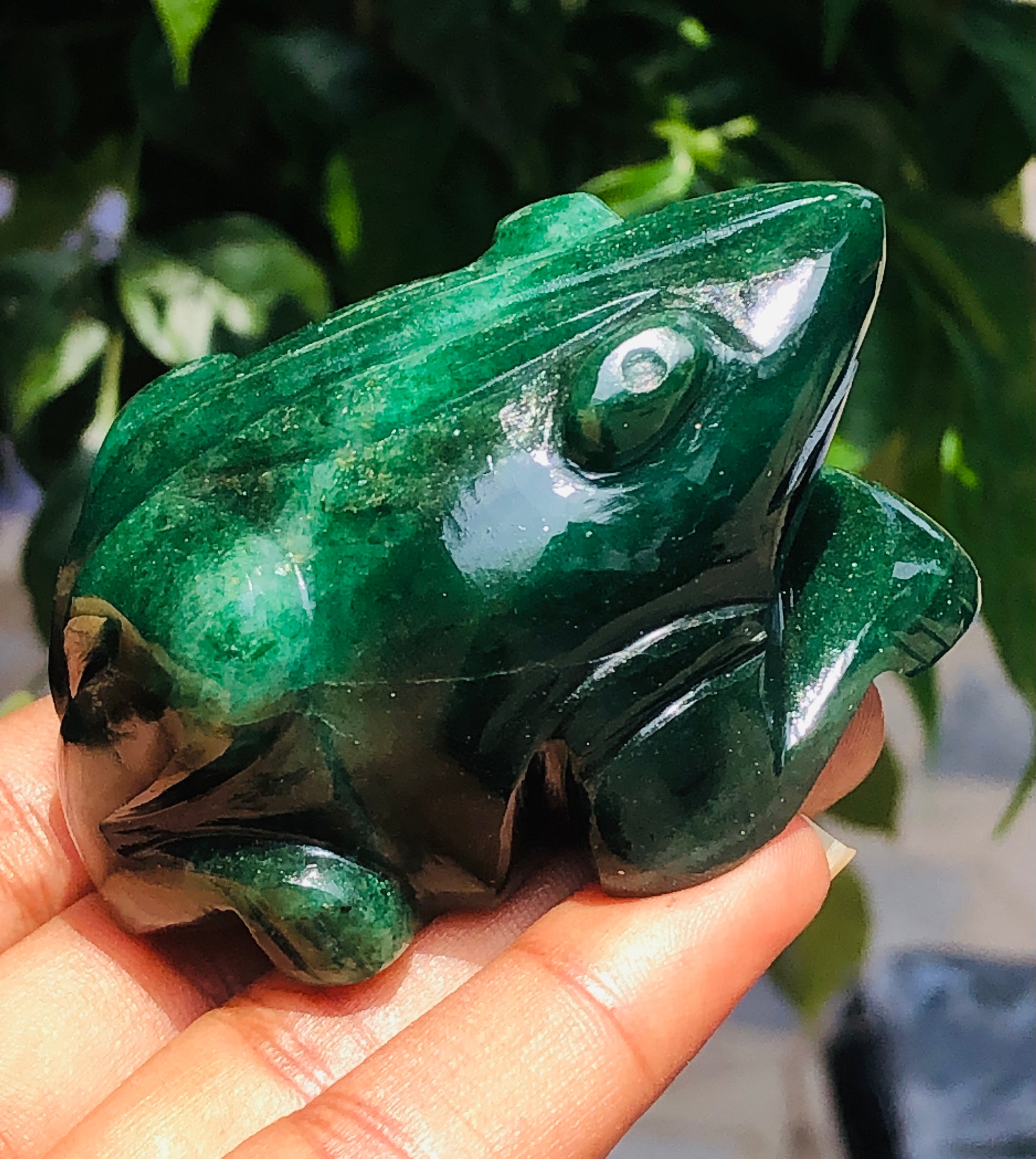 Awesome 694.00 Cts Genuine Green Jade Hand Carved Premium Crystal Frog  2026  Collection