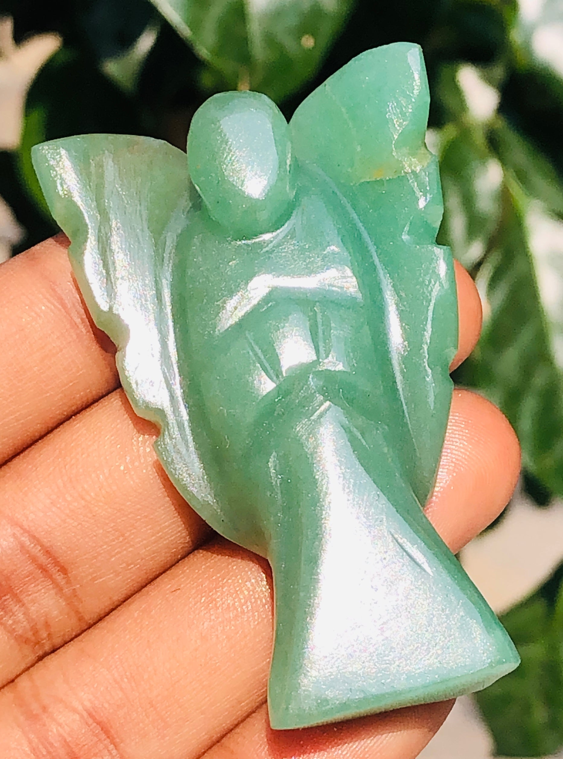 Fabulous 140.00 Cts Genuine Green Aventurine Healing Premium Divine Crystal Angel