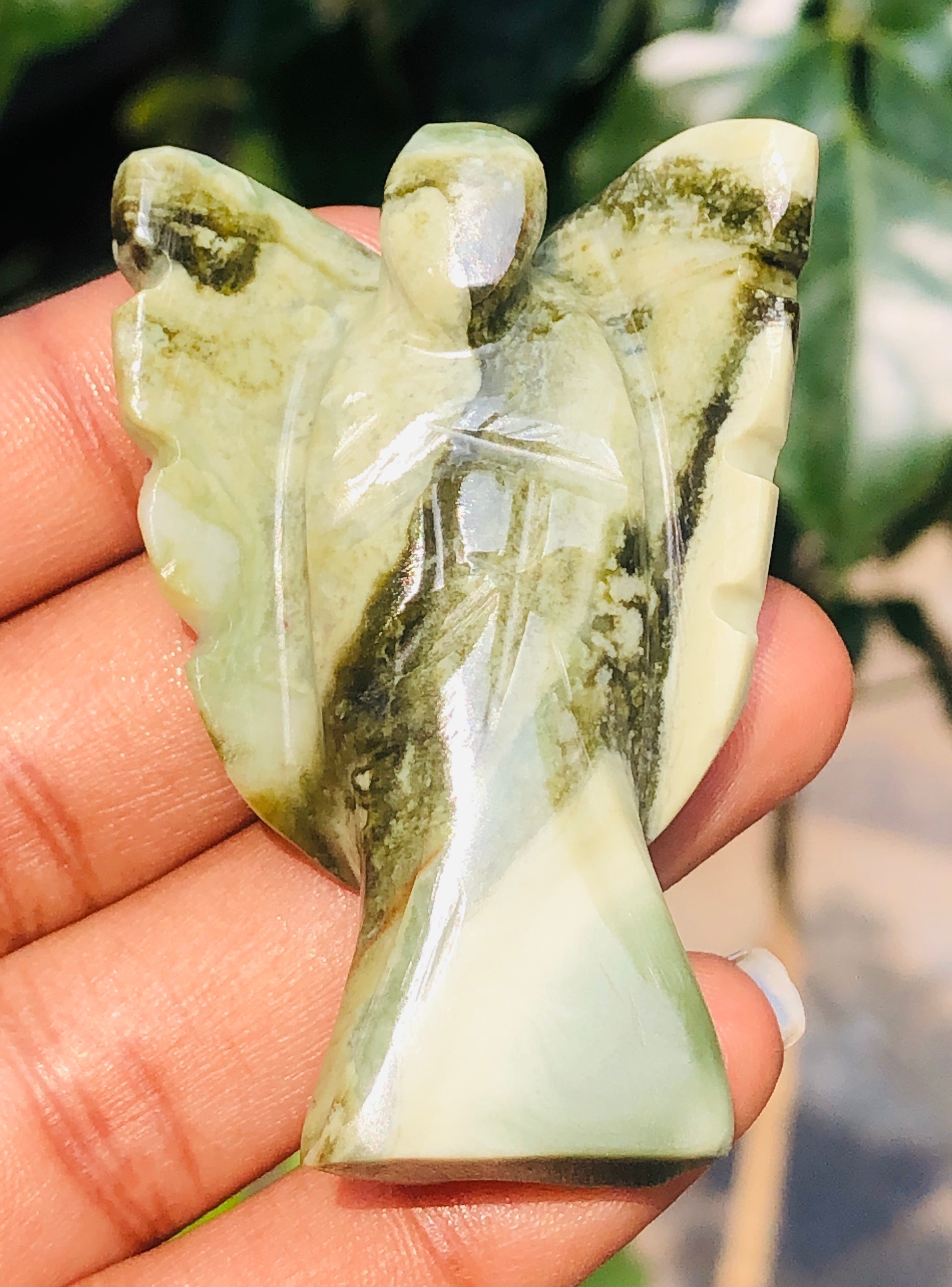 Attractive 159.00 Cts Genuine Serpentine Healing Premium Divine Crystal Angel