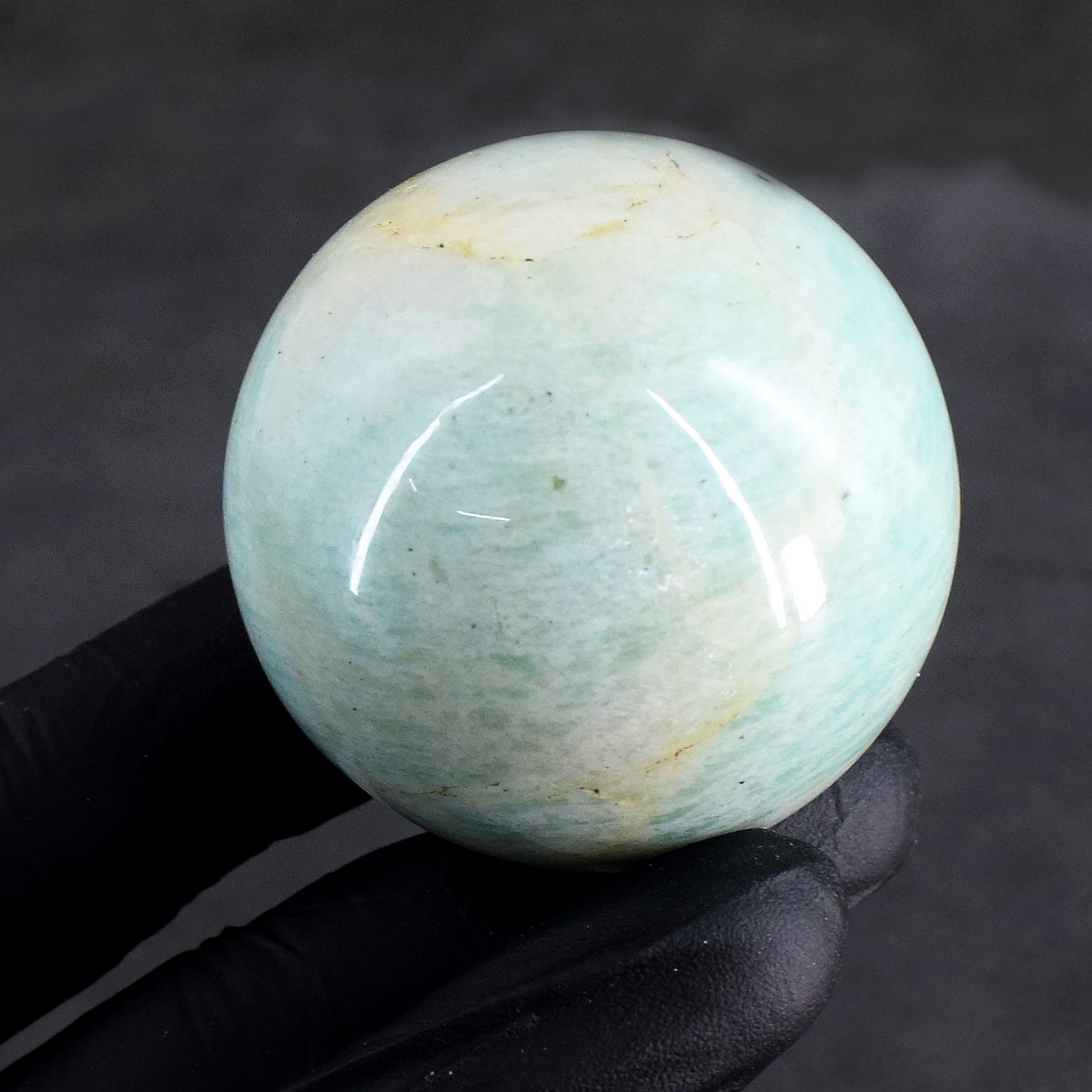 Very Attractive 648.00 Cts Genuine Amazonite Hand Carved Healing Crystal Gemstone Sphere