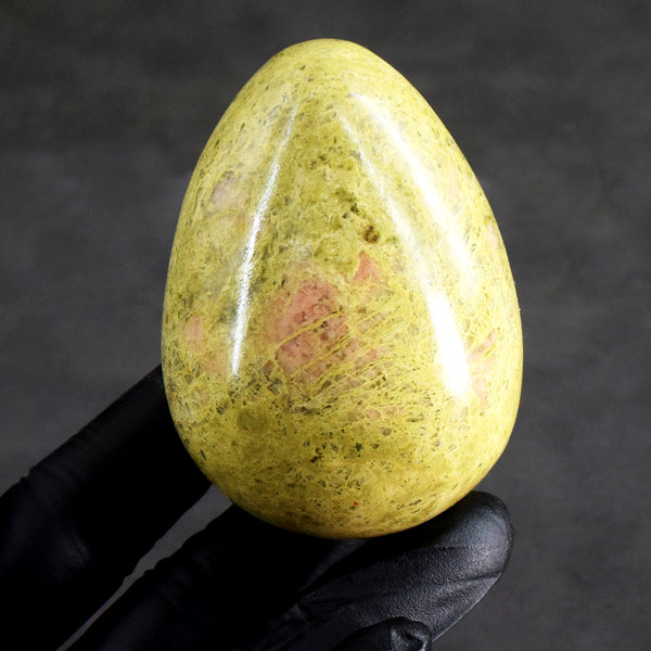 Optimistic 1091.00 Cts Genuine Blood Green Uankite Premium Healing Crystal Egg