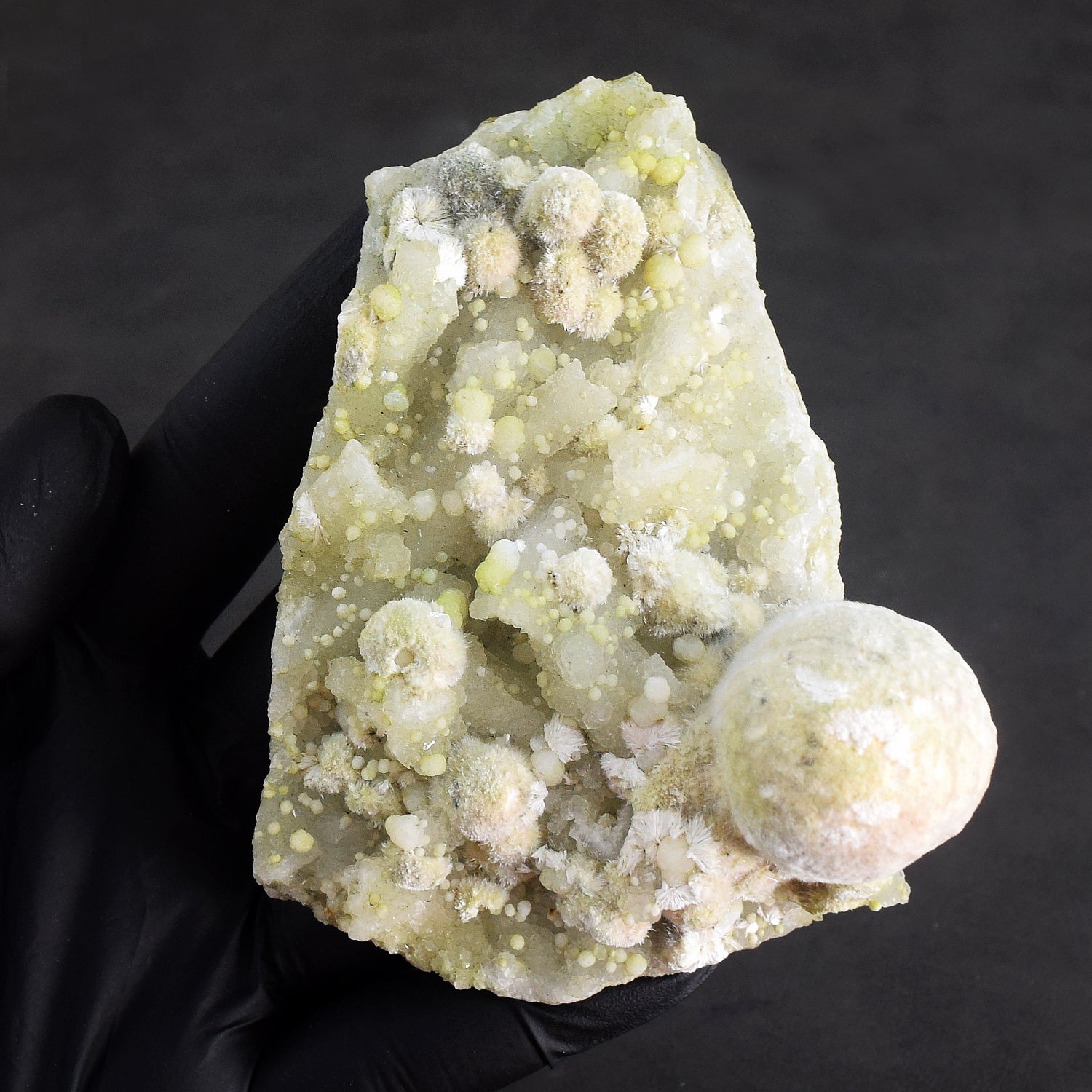 Amazing 793.00 Cts Genuine Phrenite With Okenite Crystal Specimen Gemstone Cluster