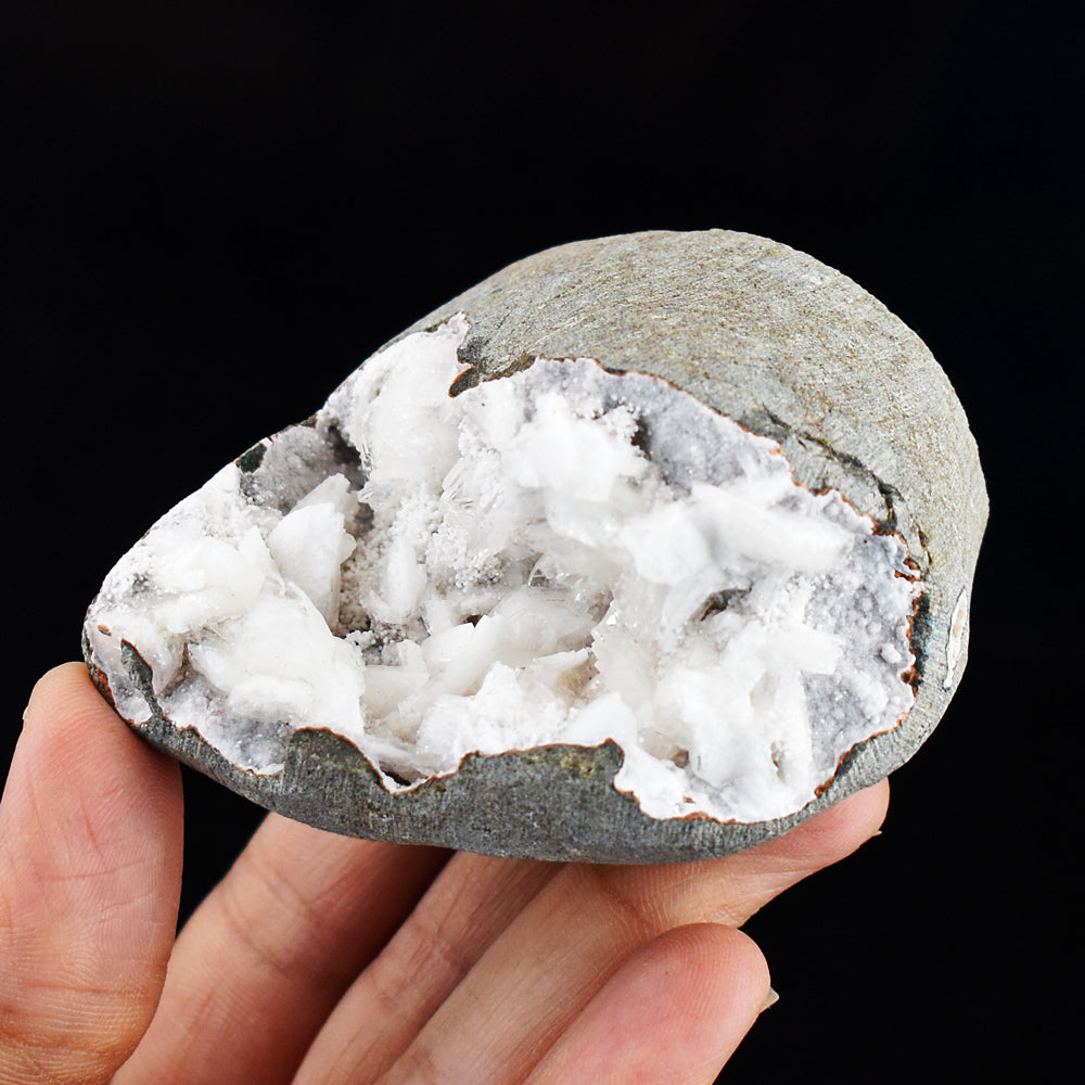 Natural 882.00 Cts Genuine Chalcedony With MM Quartz Crystal Specimen Gemstone