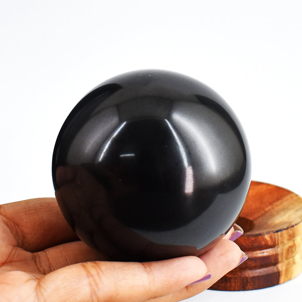 Natural 1622.00 Carats Genuine Black  Spinel Hand Carved Crystal  Healing Gemstone Sphere