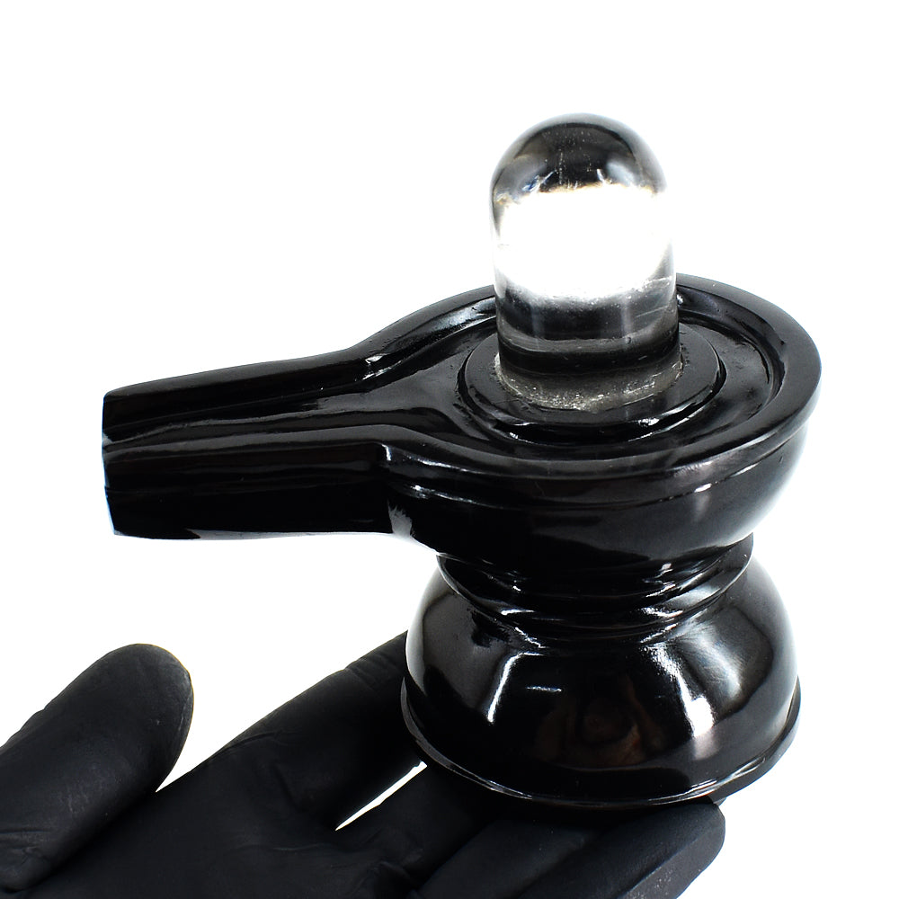 Exclusive 2300.00 Cts Genuine Spinel & White Quartz Hand Carved Premium Shivling Crystal