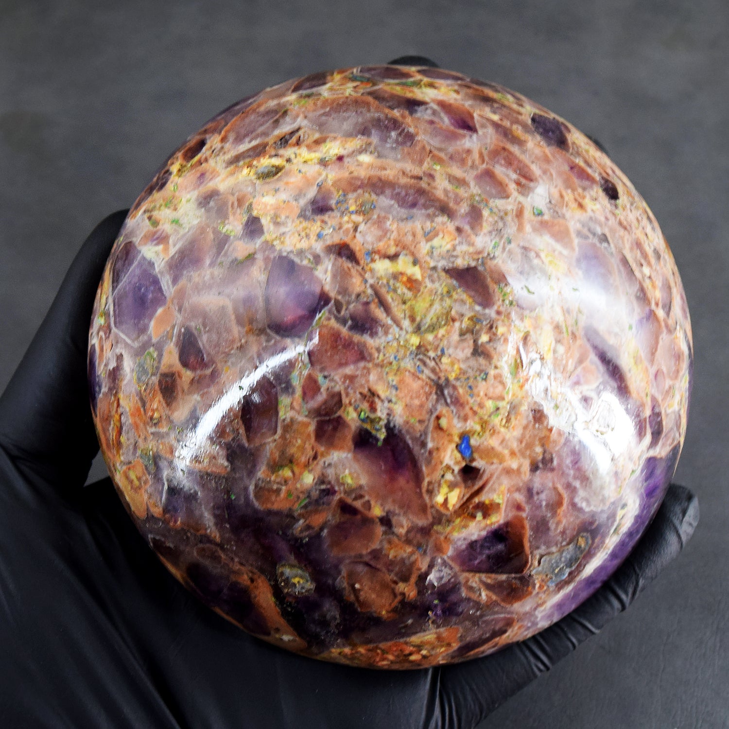 Untreated 951.00 Carats Genuine Chevron Amethyst Hand Carved Crystal Gemstone Carving Big Bowl