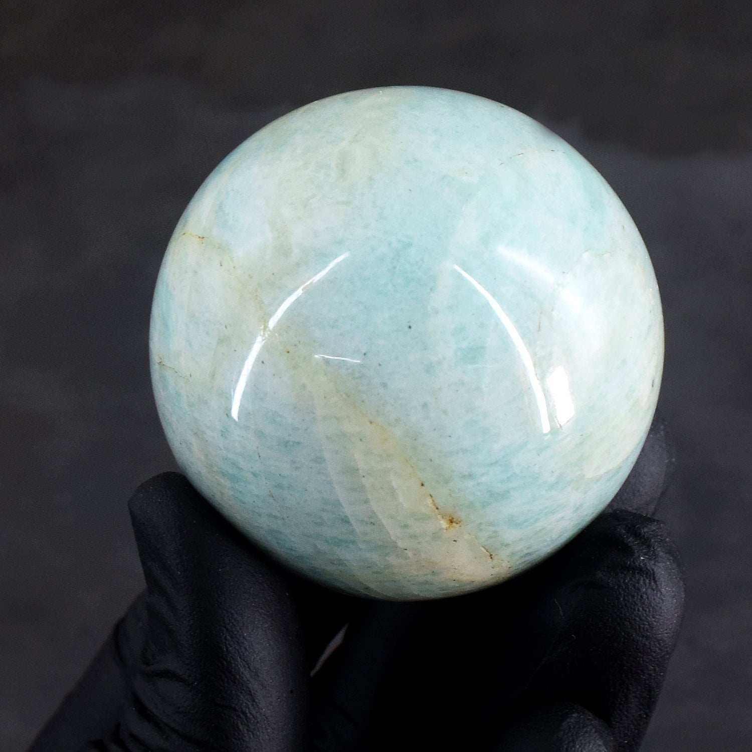 Very Attractive 648.00 Cts Genuine Amazonite Hand Carved Healing Crystal Gemstone Sphere