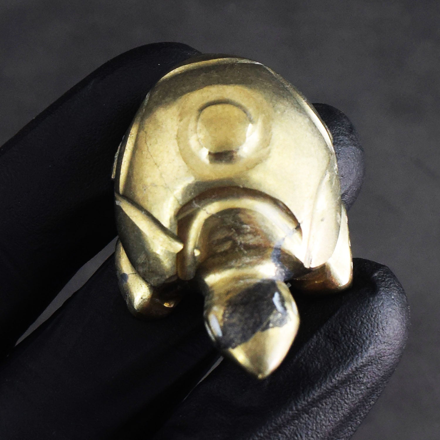 Awesome 202.00 Cts Genuine Pyrite Gemstone Hand Carved Premium Turtle Crystal