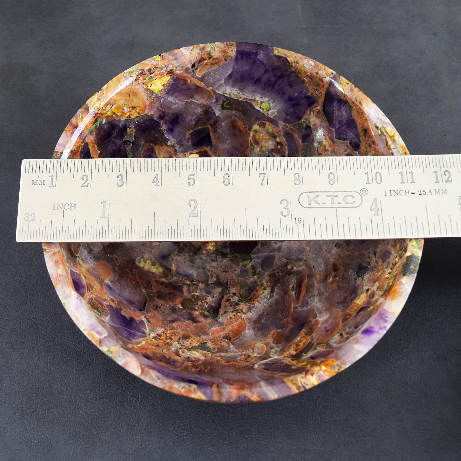 Untreated 951.00 Carats Genuine Chevron Amethyst Hand Carved Crystal Gemstone Carving Big Bowl