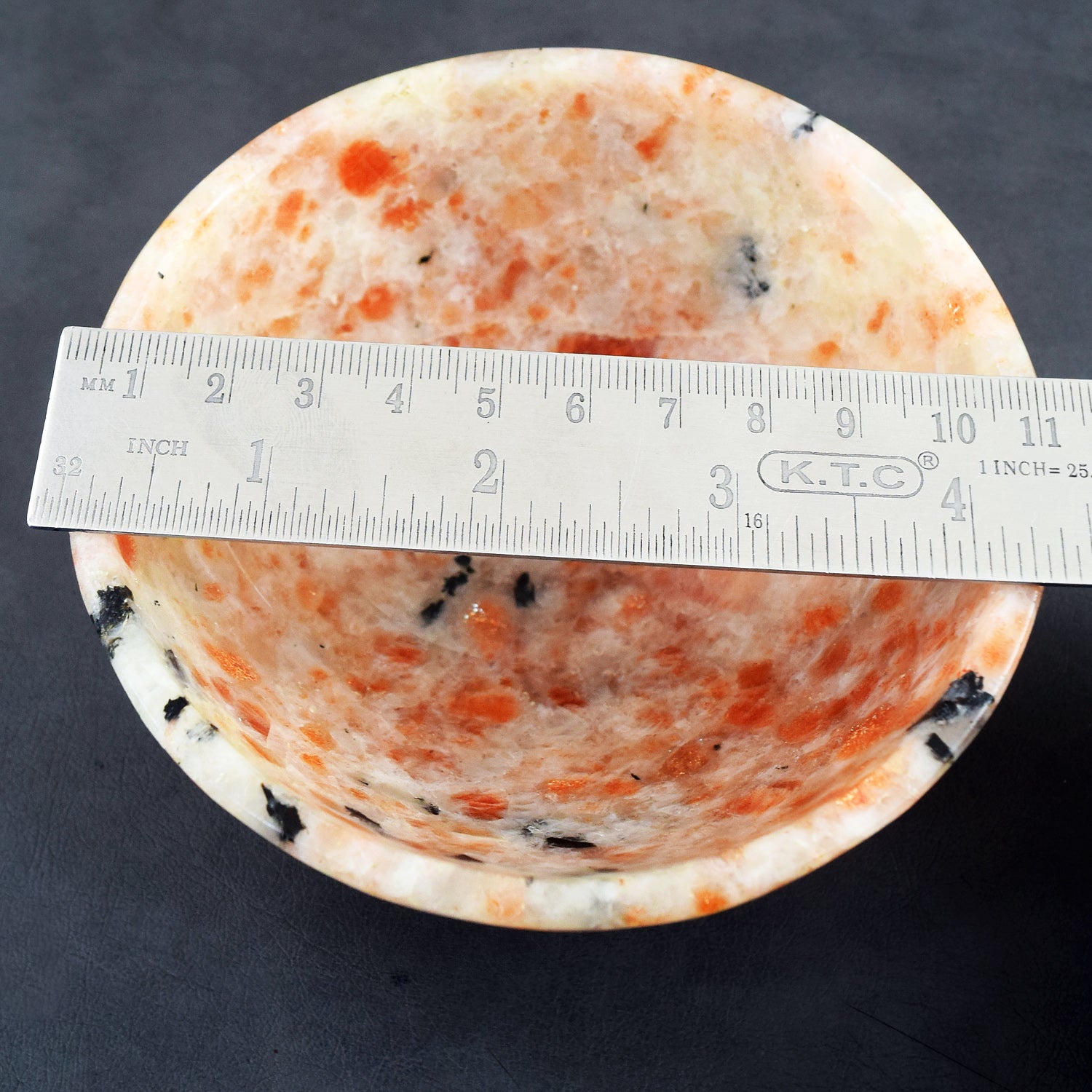 Unimaginable 1262.00 Carats Genuine Sunstone Hand Carved Crystal Gemstone Carving Big Bowl