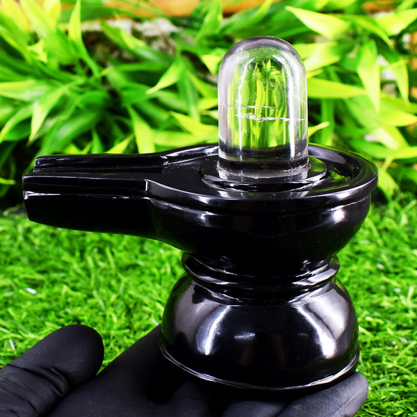 Exclusive 2300.00 Cts Genuine Spinel & White Quartz Hand Carved Premium Shivling Crystal