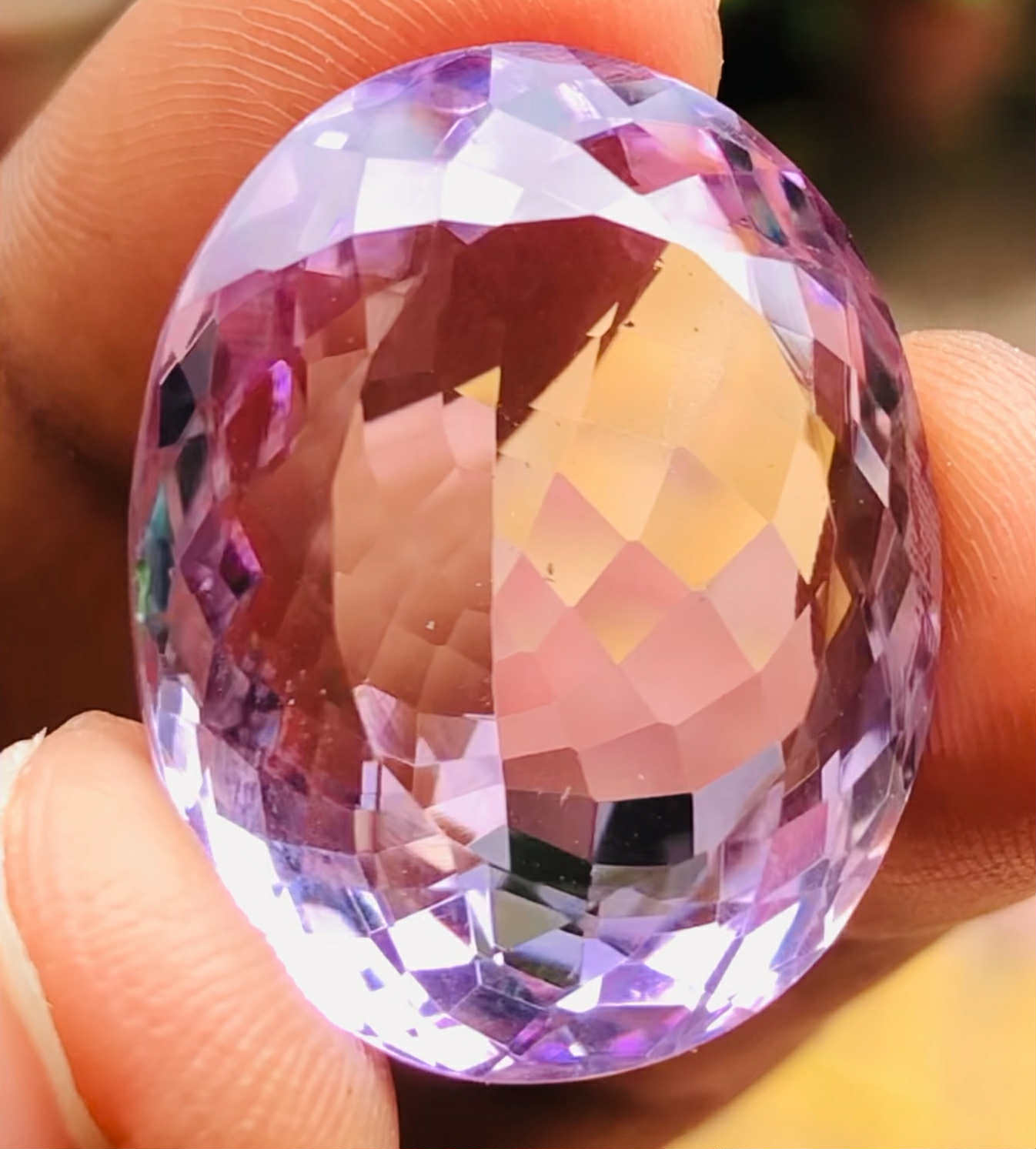 Amazing 36.00 Cts Genuine Amethyst Faceted Loose Gemstone