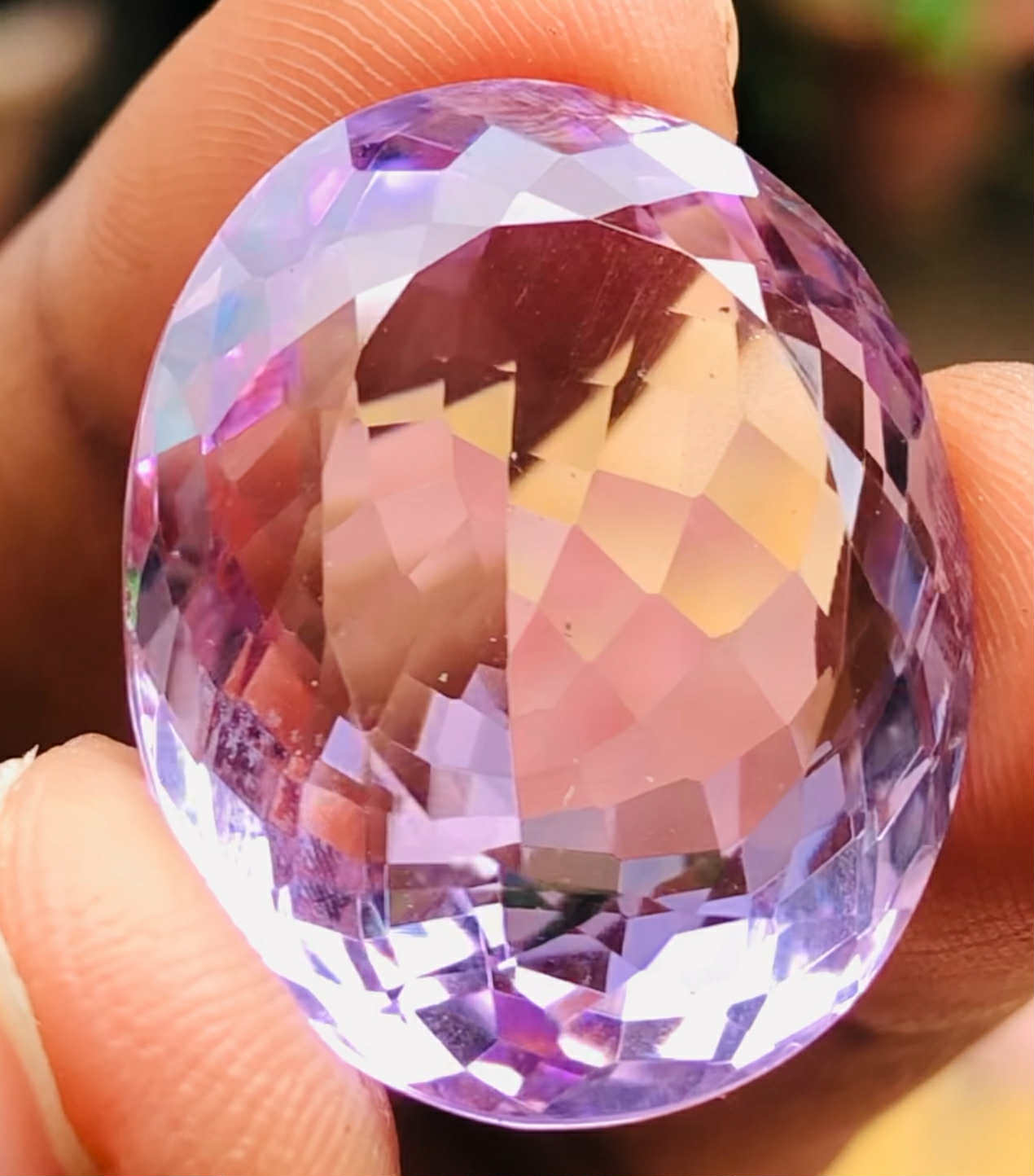 Amazing 36.00 Cts Genuine Amethyst Faceted Loose Gemstone