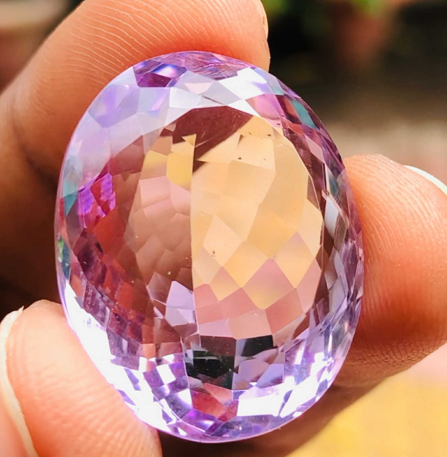 Amazing 36.00 Cts Genuine Amethyst Faceted Loose Gemstone