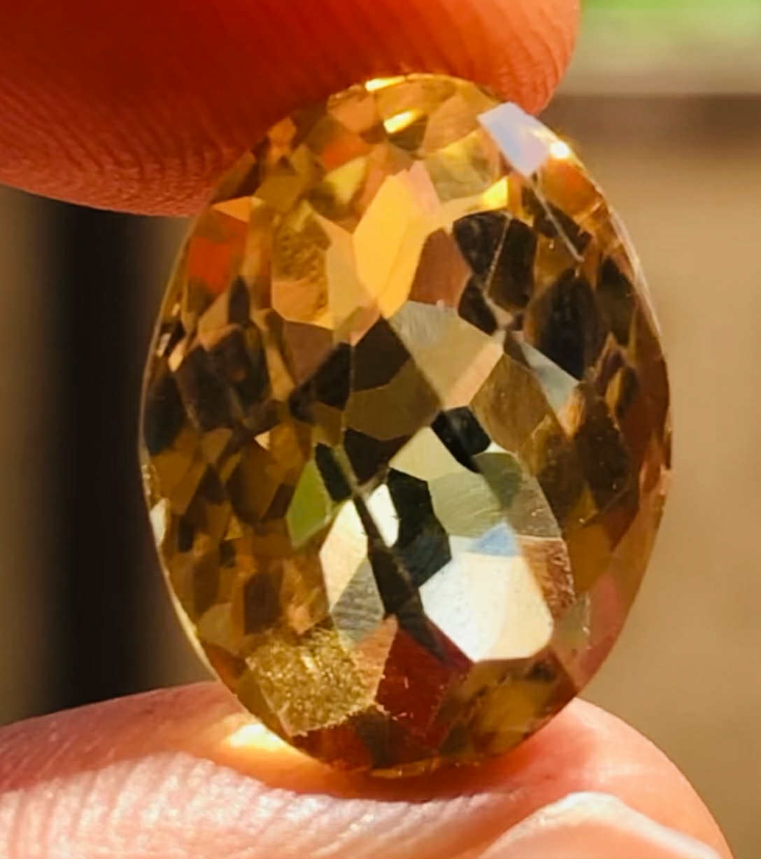 Gorgeous 8.00 Cts Genuine Citrine Faceted Loose Gemstone