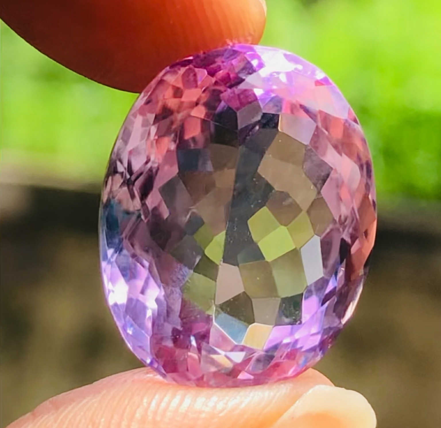 Untreated 19.00 Cts Genuine Amethyst Faceted Loose Gemstone