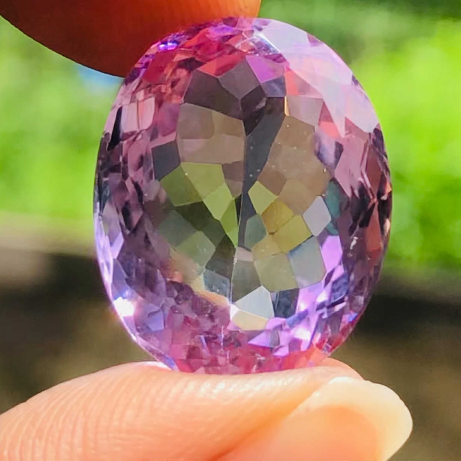 Untreated 19.00 Cts Genuine Amethyst Faceted Loose Gemstone