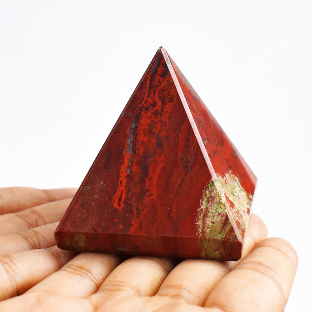 Beautiful  857.00  Carats  Genuine Red Jasper  Hand  Carved  Healing  Crystal  Pyramid Gemstone